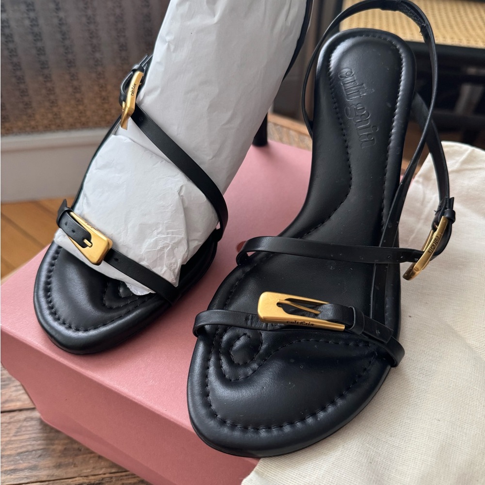 Elegant Cult Gaia Black Strappy Sandals